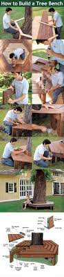 How To Build A Tree Bench Tree Bench Backyard Apartment Garden