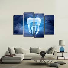 Geometric Tooth Multi Panel Canvas Wall Art Dental Wall Art Dental Office Decor Diy Canvas Wall Art