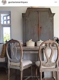Swedish Scandinavian Gustavian Antiques Brocante Table Chairs Amazing Blue Patina Patinaed Armoire Cabine Gustavian Furniture Swedish Interiors Swedish Decor