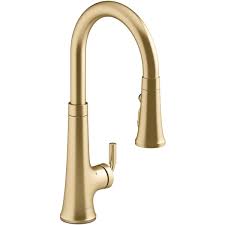 Includes stream, boost, and sweep spray technologies. Kohler K 23766 2mb Vibrant Brushed Moderne Brass Tone 1 5 Gpm Single Hole Pull Down Kitchen Faucet Faucetdirect Com