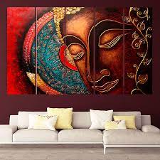 The bigger the piece, the more profound the statement. Kyara Arts Wood Figures Painting Multicolour Modern Standard Amazon In Home Kitchen