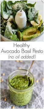 Lightened Up Pesto Creamy Avocado Basil Pesto Recipe Recipe Basil Pesto Recipes Avocado Recipes Stuffed Avocado Healthy