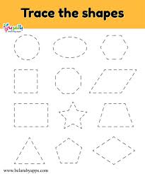 free printable shapes worksheets tracing the shape balaarby ntaalm