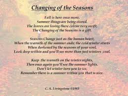 Jun 07, 2021 · but the seasons will change, and the wisteria will go somewhere, and the pandemic will end, so i suppose i just need to keep looking. Changing Of The Seasons 2 Cindy Livingstone Ministries Revivalist