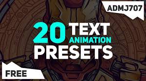 With this color preset pack you'll be adding emotion in your films in no time. Free 20 Text Animation Presets Pack After Effects Kinetic Typography Motion Graphics Text 3 Youtube