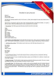 One of the common reason of executor failures is insufficient memory. Checklist For Use By Executor Checklist Printable Checklist Legal Forms