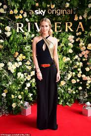 Poppy Delevingne Wows In Grecian Inspired Gown At Riviera Season 2 Premiere In London Daily Mail Online