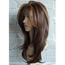 5 shades of medium brown hair color for every season. Amazon Com Long Layered Shoulder Length Wig Light Brown Wig Synthetic Hair Fiber Highlight Multicolor Wigs For White Women Mixcolor 3 Beauty