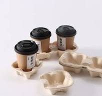 Wholesale Custom Design of Disposable Pulp Two Cup Holder ...
