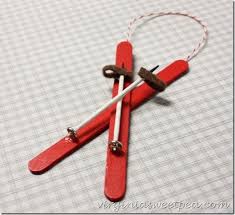 Popsicle Stick Ski Ornament Diy Christmas Ornaments Easy Easy Christmas Ornaments Diy Christmas Ornaments