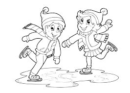 Denk aan je veiligheid en gezondheid. Kleurplaat Winter 96 Gratis Simpele En Moeilijke Winter Kleurplaten
