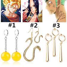 Check spelling or type a new query. One Piece Boa Hancock Zoro Earrings Men Women Classic Anime Cosplay Jewelry Dragon Ball Z Potara Drop Earring Ear Clip Wish