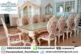 Set Kursi Makan Mewah Ukiran Jepara Luxury Dining Room Luxury Home Furniture Beautiful Dining Rooms