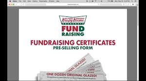 Fill In A Krispy Kreme Fundraising Gift Certificate Form
