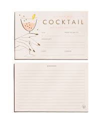 Garance Dore Boutique Cocktail Recipe Cards Recipe Cards Recipe Cards Template Cocktail Recipes