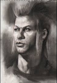 Charcoal portrait demos from life