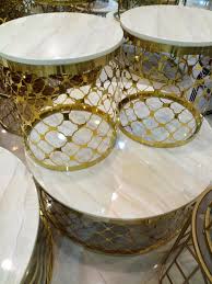 قصر الكلاسيك للمفروشات On Twitter طقم طاولات كنب رخام دائري لون ذهبي قصر الكلاسيك