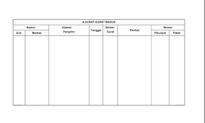 Mengetahui penomoran surat keluar maupun surat masuk. Contoh Format Buku Surat Masuk Dan Surat Keluar Contoh Seputar Surat