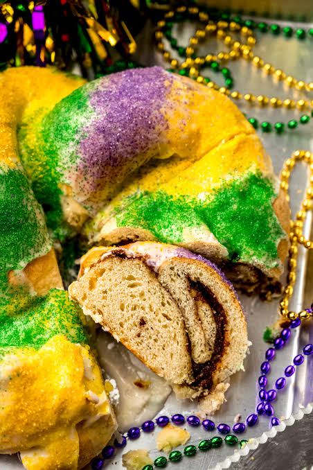 Mardi Gras Baby Cake