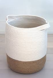 Small Jute And Cotton Rope Basket Rope Basket Diy Rope Basket Rope Decor