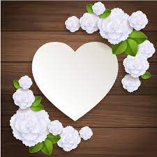 heart shaped white flowers hand painted wooden background flower background wallpaper print design art flower frame