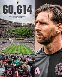 Más de 60,000 aficionados presentes para ver al Inter Miami de Lionel Messi  en la MLS. Un récord de asistencia en la historia del Columbus. No es una  final del mundo, ni