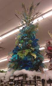 Peacock Tree I Found At Michaels Peacock Christmas Christmas Tree Holiday