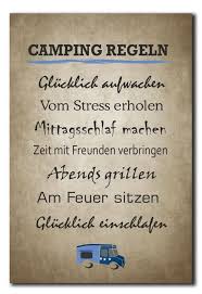 Camping Regeln Deko Schild Wandschild Wandschilder Camping Schilder Zitate Urlaub