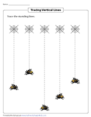 tracing vertical lines worksheets