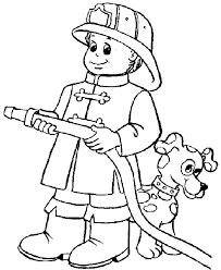 Firefighter logo firefighter crafts fireman crafts volunteer firefighter cross coloring page coloring pages fireman quilt truck window stickers maltese cross. Little Fireman With Dog Coloring Pages Fireman Coloring Pages Coloring Home