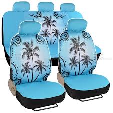 Universal Fit Automotive Gift Set Two Lowback Front Seat Covers And One Rear Bench Seat Cover Blue Palm With Images Car Seat Cover Sets Girly Car Seat Covers Seat Covers