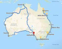 Darwin To Cairns Road Trip Map Road Trip Around Australia