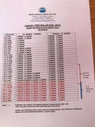 Untuk makluman anda, kini kalendar cuti umum dan cuti sekolah tahun 2019 di malaysia telah diumumkan. Cintai Tioman Ferry Schedule For March 2019 Jadual Feri Facebook