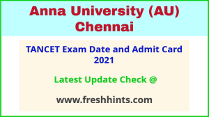 Produce your hall ticket at the entry gate of the examination centre else they will not be allowed to enter. Tancet Admit Card 2021 Mba Mca Exam Date Hall Ticket