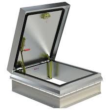 Available in galvanized steel, aluminum, or stainless steel construction. Thermally Broken Roof Hatch