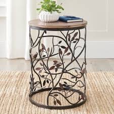 Bird Barrel Wood Side Table Grandin Road In 2020 Side Table Wood Side Table Table