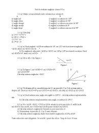 Măsura unghiului dintre două plane (secante, suprapuse, paralele, perpendiculare). Test De Evaluare Unghiuri Vi
