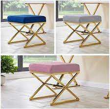 Make up table in violet room. Oxford Gold Pink Grey Velvet Dressing Table Living Bedroom Chair Bench Stool Ebay