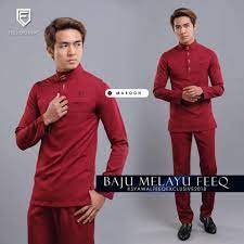 Bolehlah pakai sedondon dengan adik beradik atau pernah tak korang tengok baju raya unisex ? Baju Melayu Feeq Slimfit Baju Raya 2018 Shopee Malaysia
