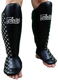 Fairtex Competition Muay Thai Shin Guards Sp5 Black Blue Yellow Red