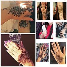 12 count (pack of 1) 4.1 out of 5 stars 69. Buy Xmasir Pack Of 16 Sheets Henna Tattoo Stencil Templates Temporary Tattoo Kit Indian Arabian Self Adhesive Tattoo Sticker For Hand Body Paint Online In Hungary B07m6v8krr