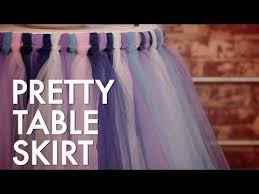 How To Make A No Sew Tutu Table Skirt Youtube Table Skirt Tutu Table Skirt Diy Tutu Table Skirt