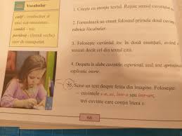Pe patru dintre ele sunt scrise cuvintele cu liniuță, iar pe celelalte sunt scrise sarcini de lucru. Scrie U Text Despre Fetita Din Imagine Foloseste Cuvintele S A SÄƒ Intr O Sau Intr Un Trei Cuvinte Brainly Ro