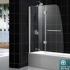 Aqua Tub Door Installation Consists Of A Stationary Glass Panel Attached To The Wall With A Wall Profile An Shower Doors Yellow Bathroom Accessories Tub Doors