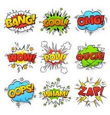 Comic Words Cartoon Speech Bubble With Zap Pow Vector Image On Vectorstock Cartoon Speech Bubble Pop Art Pop Art Comic
