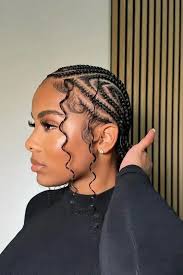 Bohemian Braids with Cornrows Style in The Front