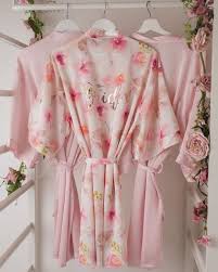 Floral Dressing Gown Bridal Dressing Gown Bridal Robe Bridesmaid Gifts Pink Wedding Wedding With Images Floral Gown Dress Bridal Dressing Gown Custom Bridesmaid Dress