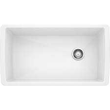 white single bowl kitchen sink