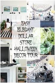 Trim a paper window shade from a home store to fit your window. Easy Elegant Dollar Store Halloween Decor Ideas Mini Home Tour The Happy Housie