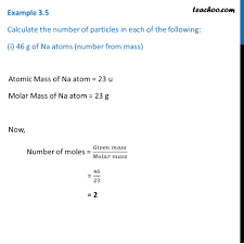 Molecules to moles to convert between moles and molecules you need to remember that one mole of any substance contains 6.02. Calculate Number Of Particles In I 46 G Of Na Atoms Ii 8g Of O2